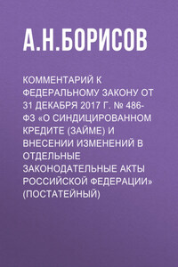 Комментарий к Федеральному закону от 31 декабря 2017 г. № 486-ФЗ «О синдицированном кредите (займе) и внесении изменений в отдельные законодательные акты Российской Федерации» (постатейный)