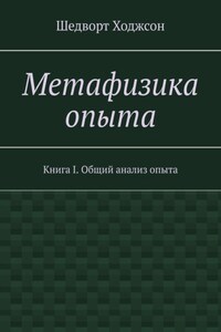 Метафизика опыта. Книга I. Общий анализ опыта